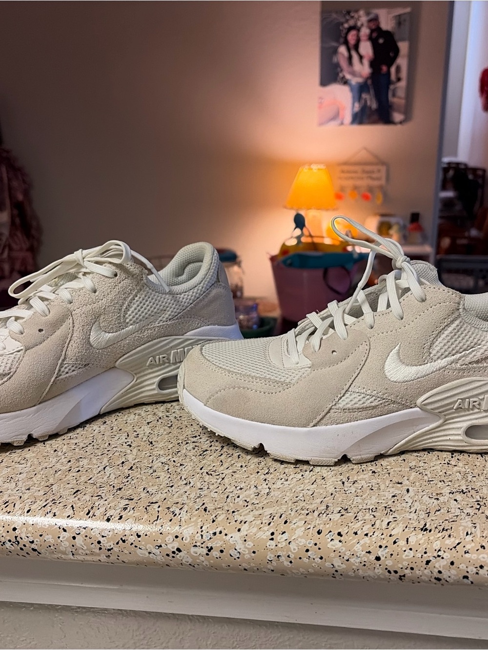 Nike Beige and Cream Air Max Casual Sneakers